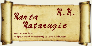 Marta Matarugić vizit kartica